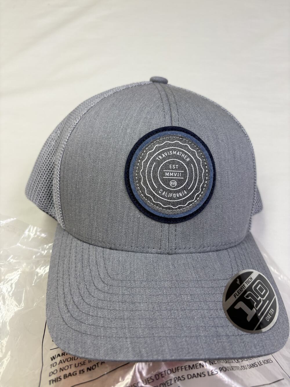 TravisMathew The Patch Heather Grey California Logo Golf Hat Cap OS Description